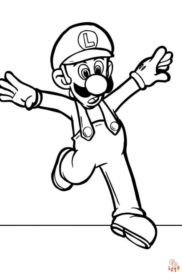 Ausmalbilder Luigi 6