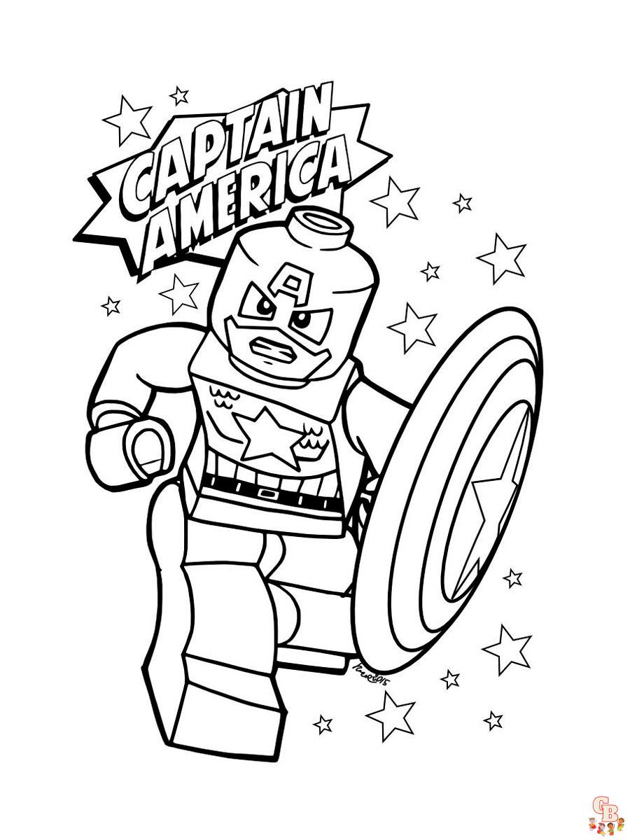 Ausmalbilder Lego Captain America 1