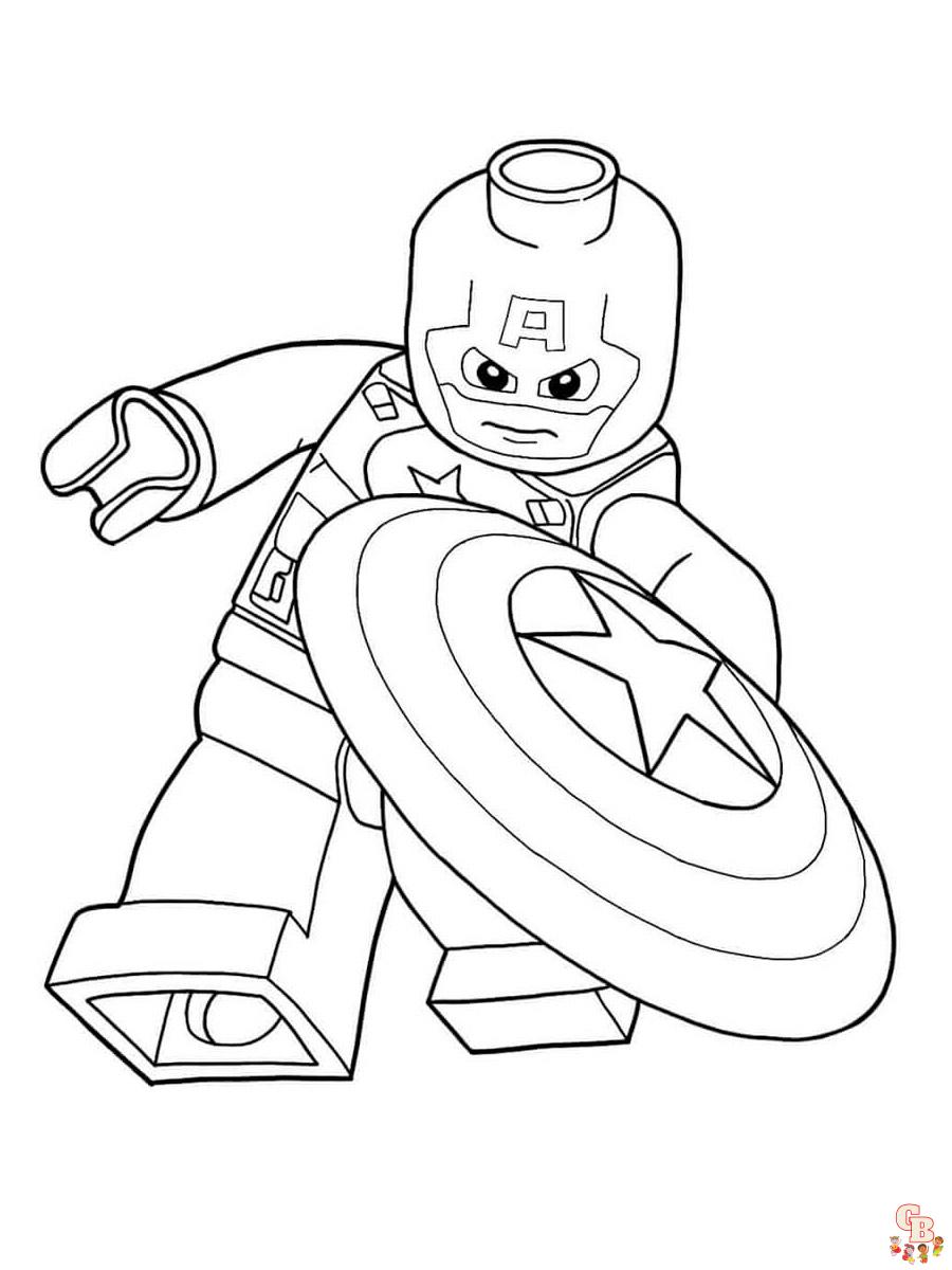 Ausmalbilder Lego Captain America 4