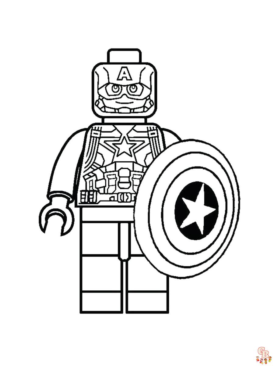 Ausmalbilder Lego Captain America 5