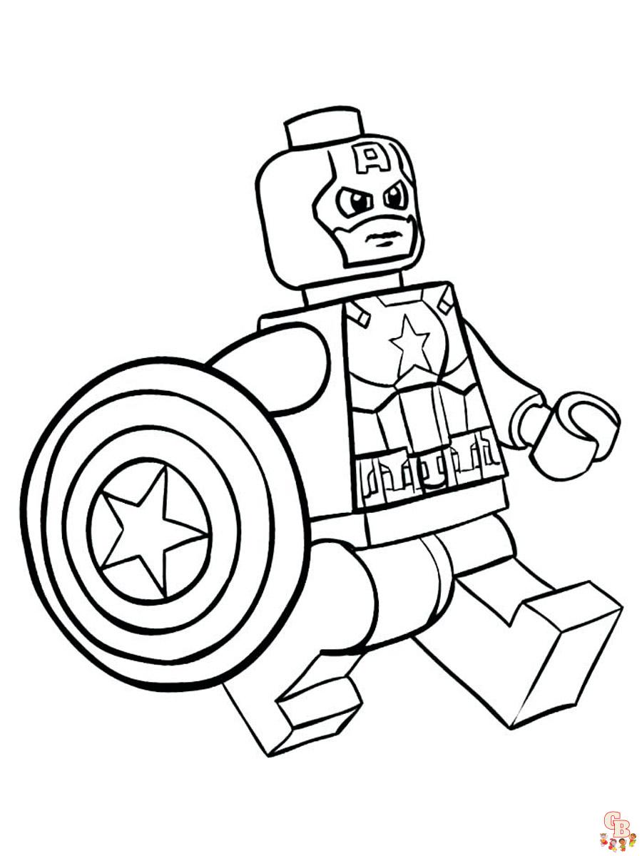 Ausmalbilder Lego Captain America 7