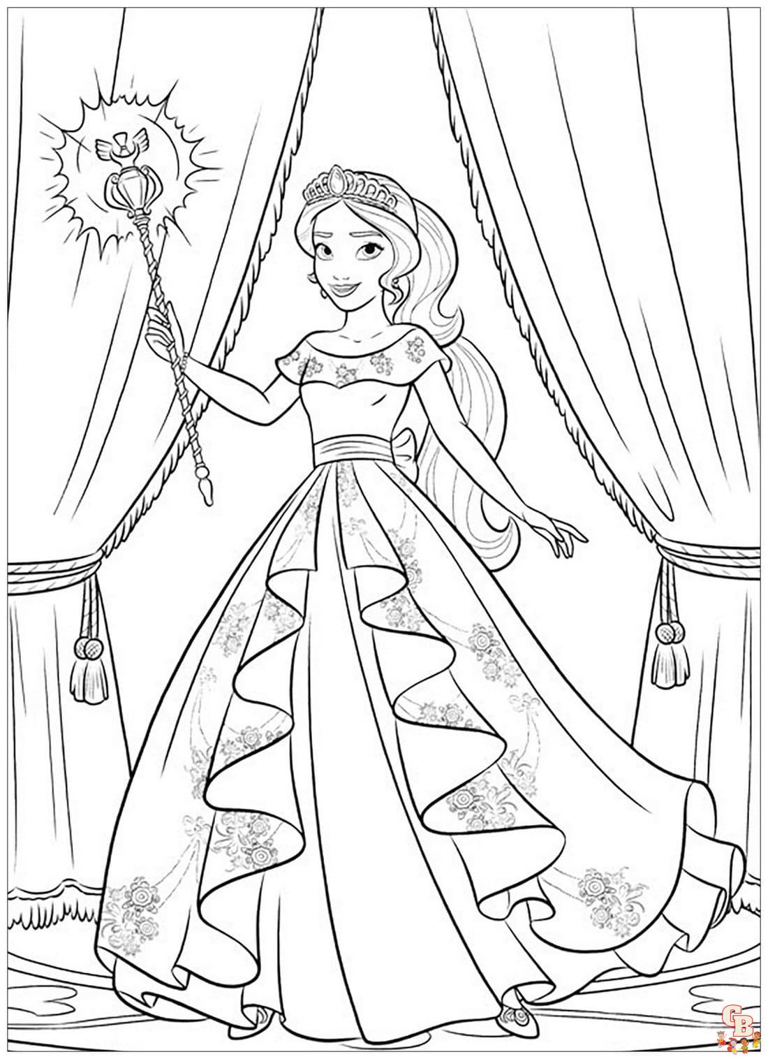 Prinzessin Elena mit Skylar ausmalbilder zum ausdrucken 2