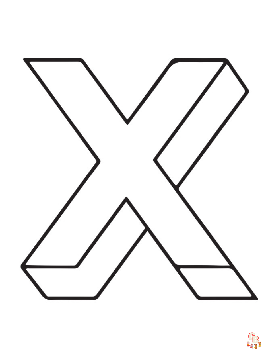 Buchstabe x ausmalbilder zum ausdrucken