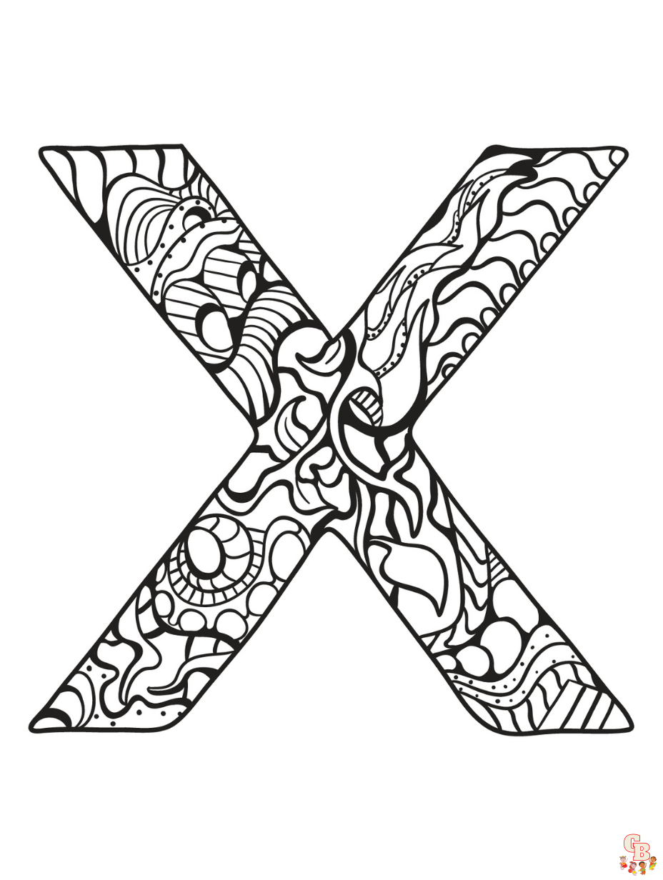 Buchstabe x zum ausdrucken