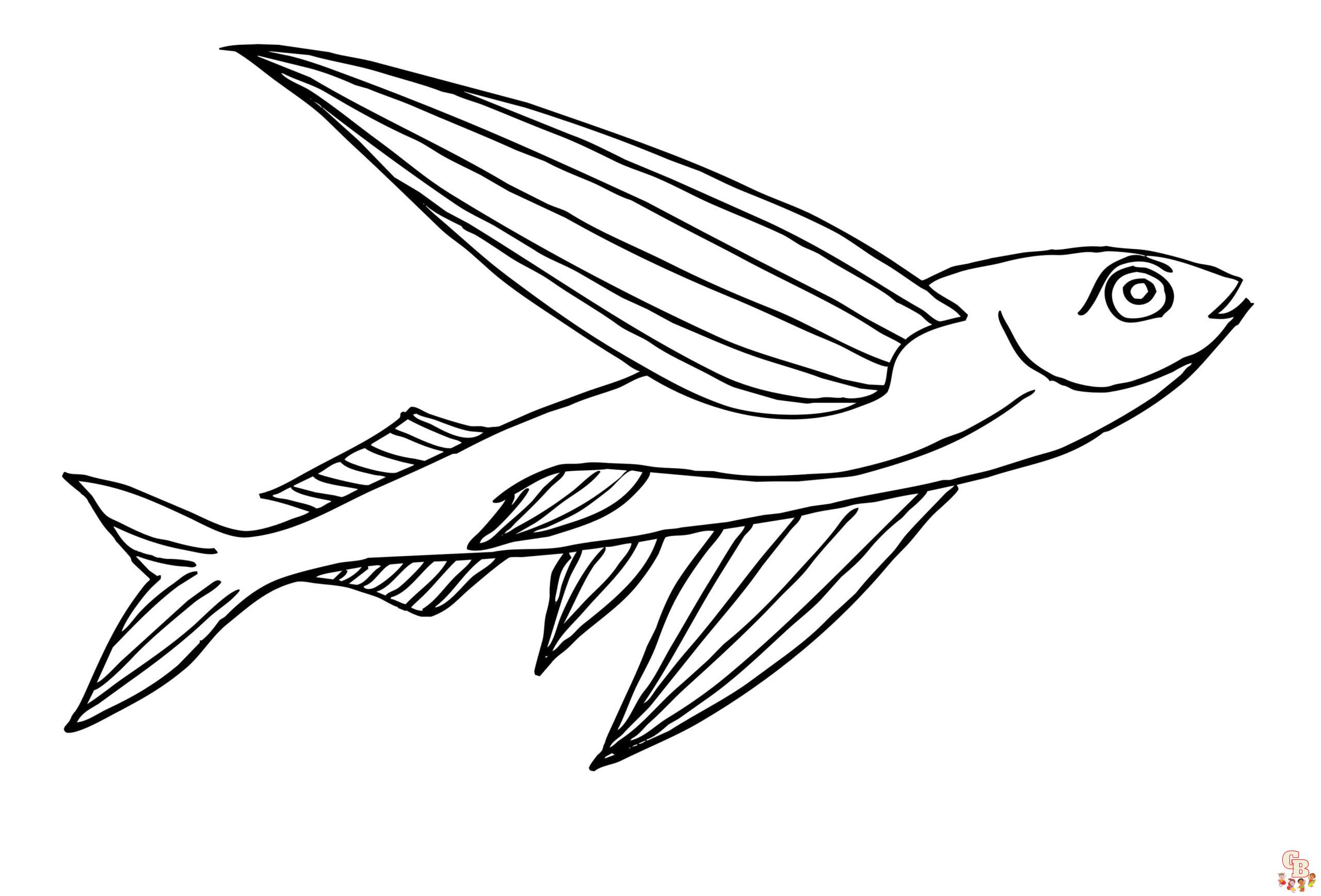 Fliegende Fische ausmalbilder zum ausdrucken