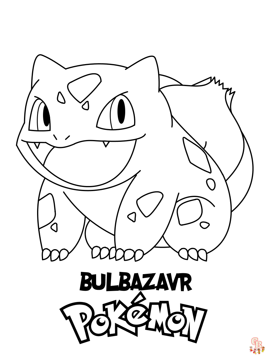 ausmalbild Bulbazavr Pokemon