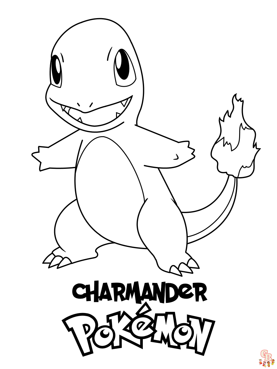 ausmalbild Charmander Pokemon