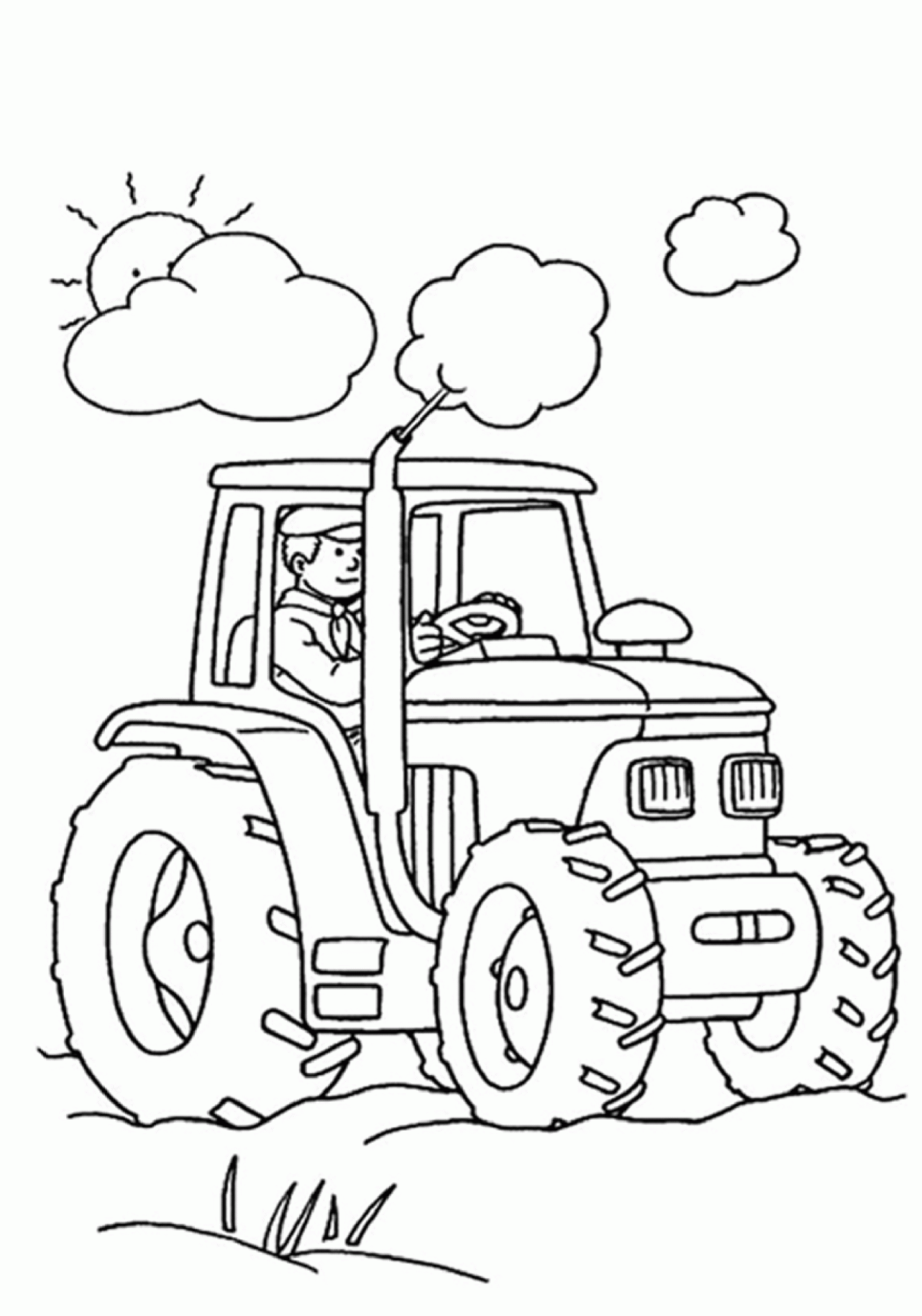 Traktor ausmalbilder