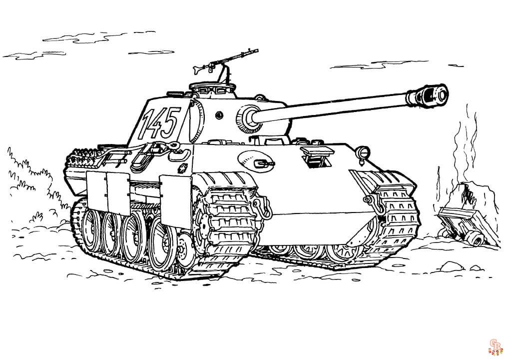 Armee Panzer ausmalbilder