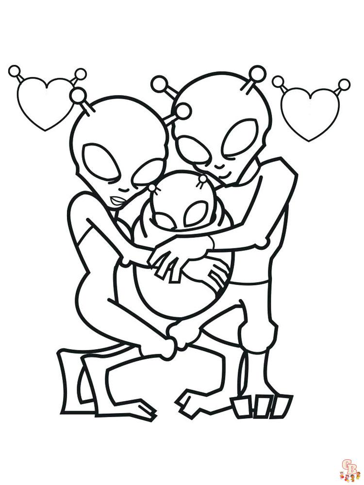 Beste Alien ausmalbilder für Kinder - AusmalbilderGB