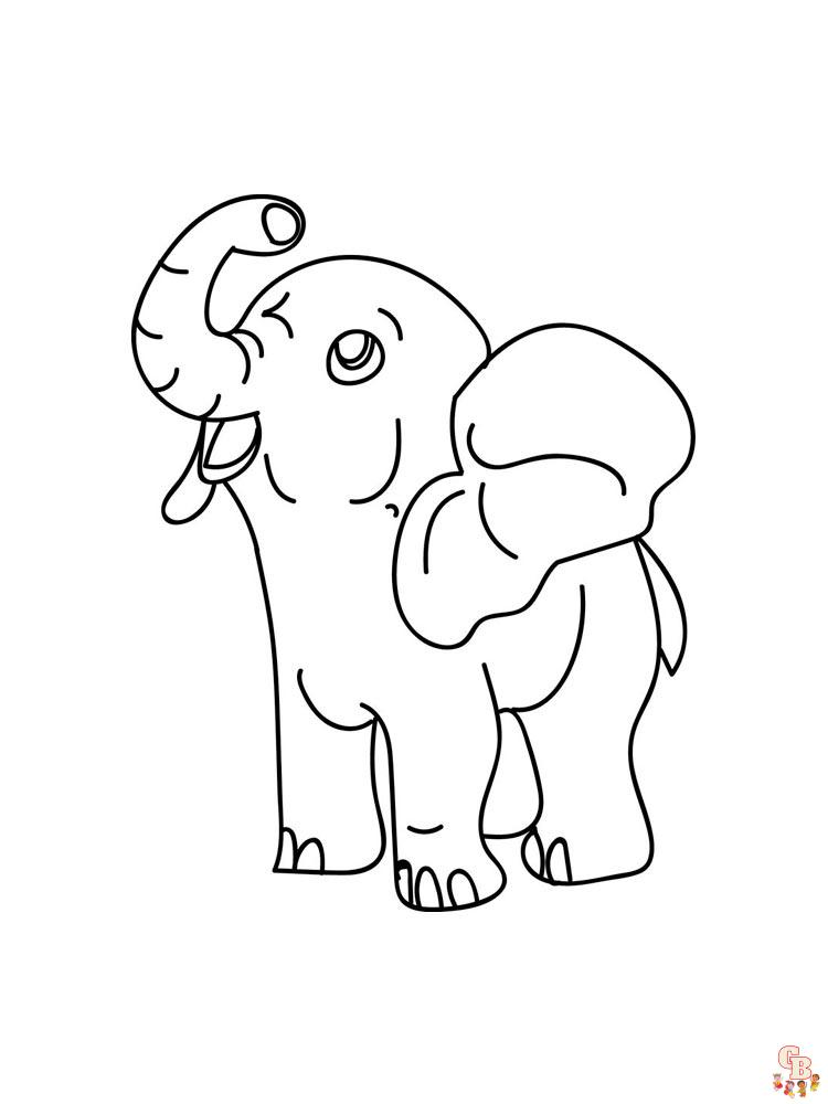 Ausmalbilder Elefant 12