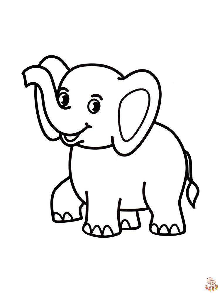 Ausmalbilder Elefant 16