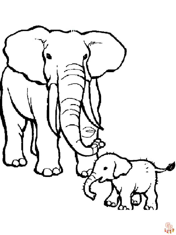 Ausmalbilder Elefant 2