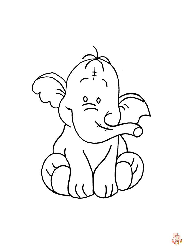 Ausmalbilder Elefant 21