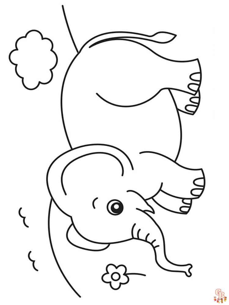 Ausmalbilder Elefant 7