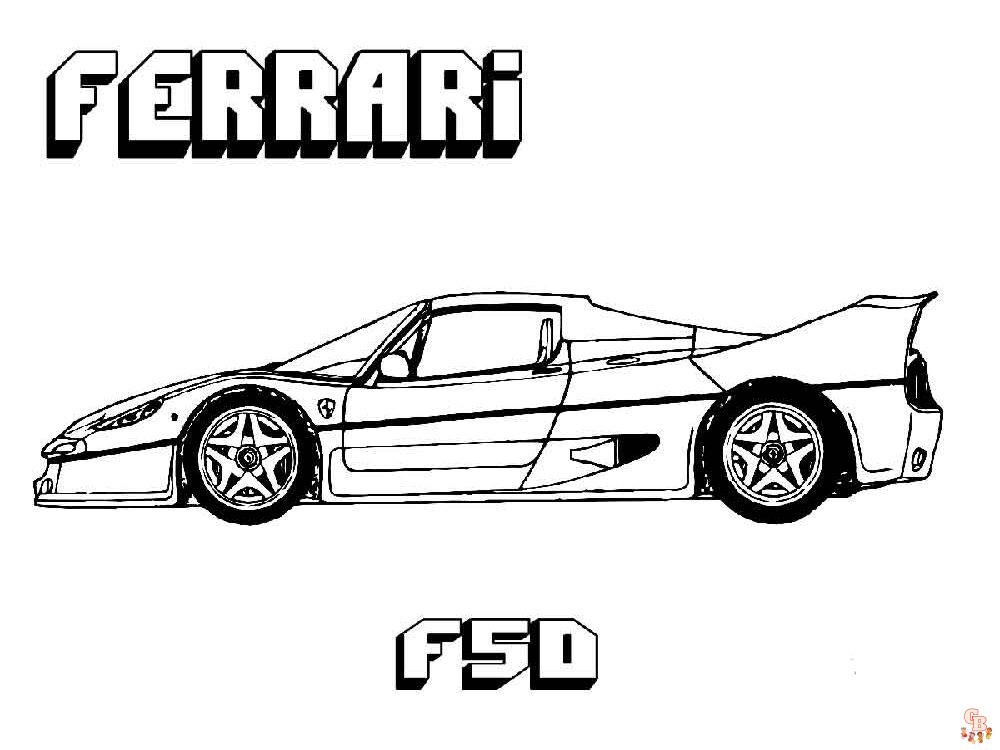 Ausmalbilder Ferrari 23