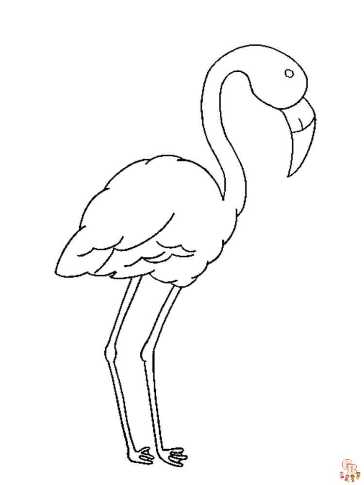 Ausmalbilder Flamingo 13