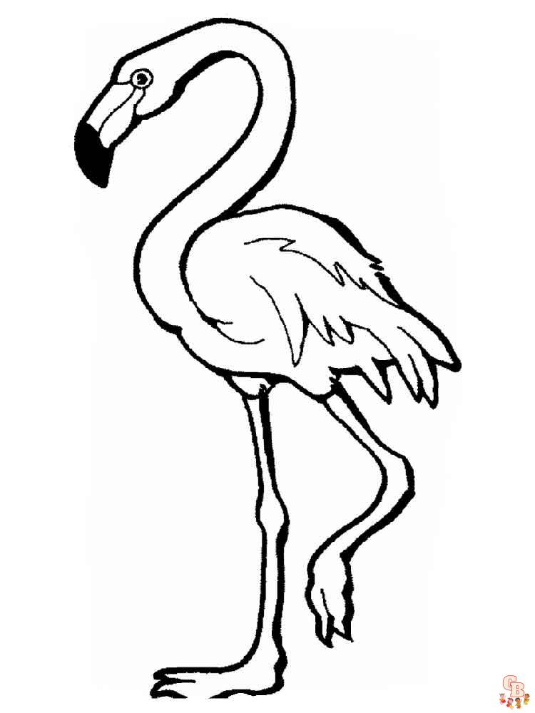 Ausmalbilder Flamingo 15