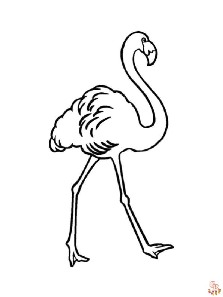 Ausmalbilder Flamingo 16