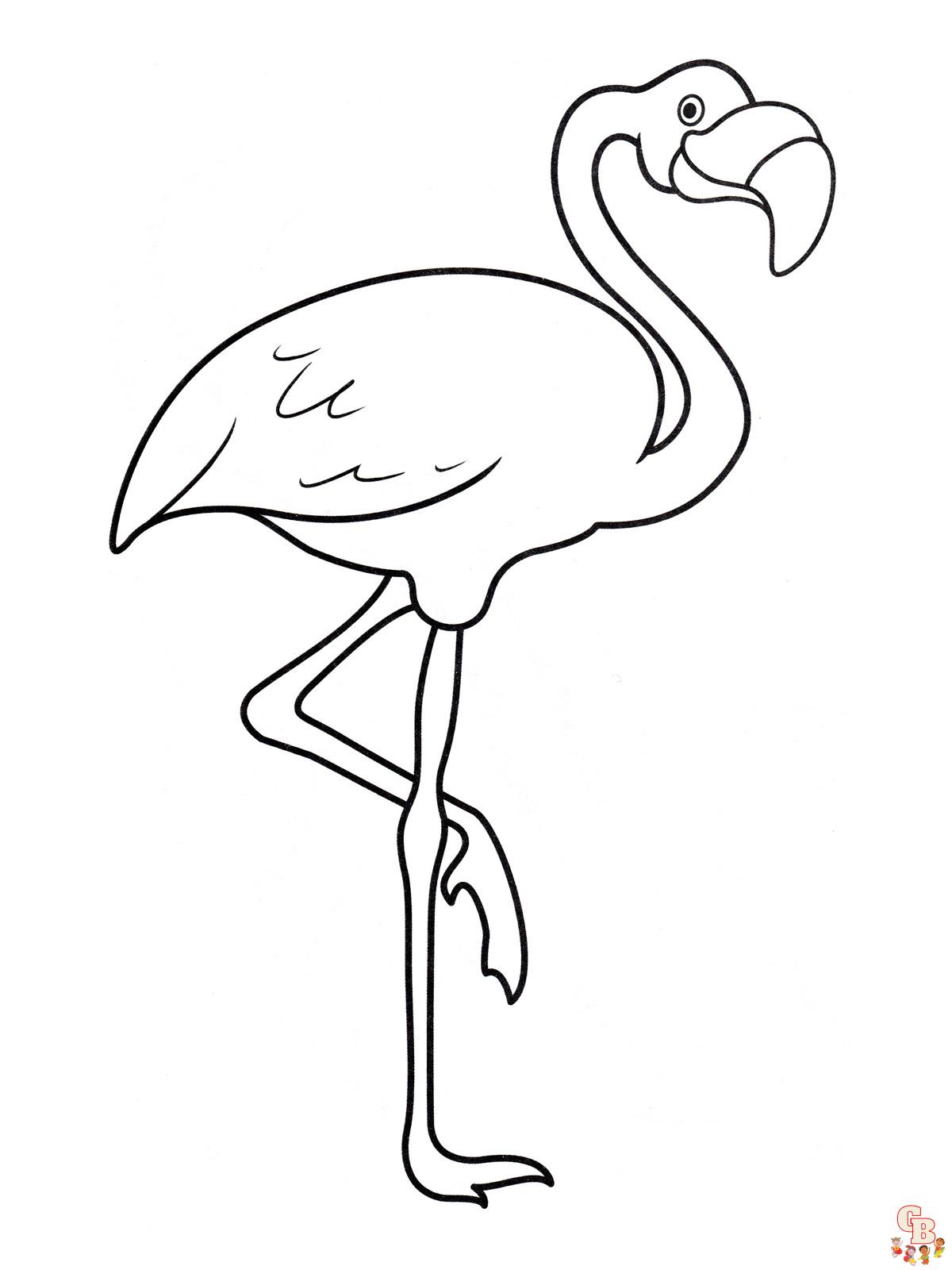 Ausmalbilder Flamingo 18