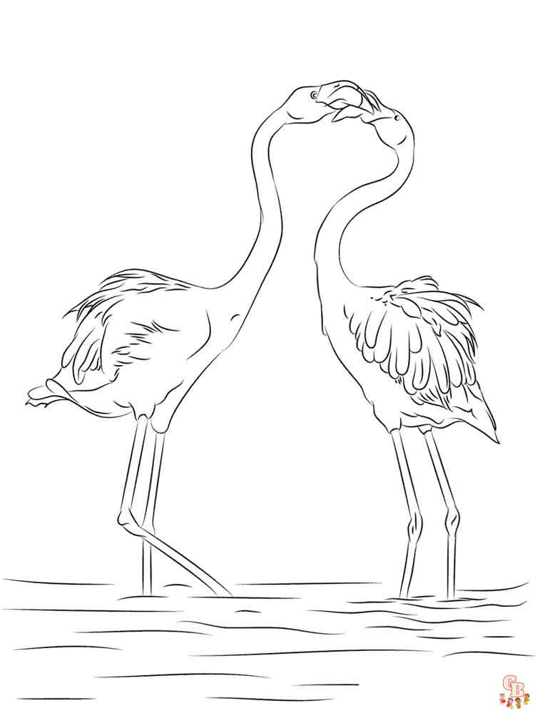 Ausmalbilder Flamingo 9