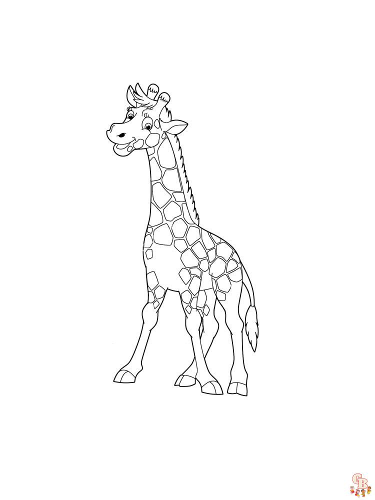 Ausmalbilder Giraffe 14
