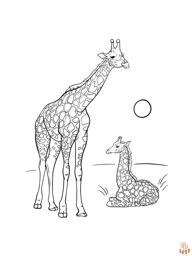 Ausmalbilder Giraffe 15