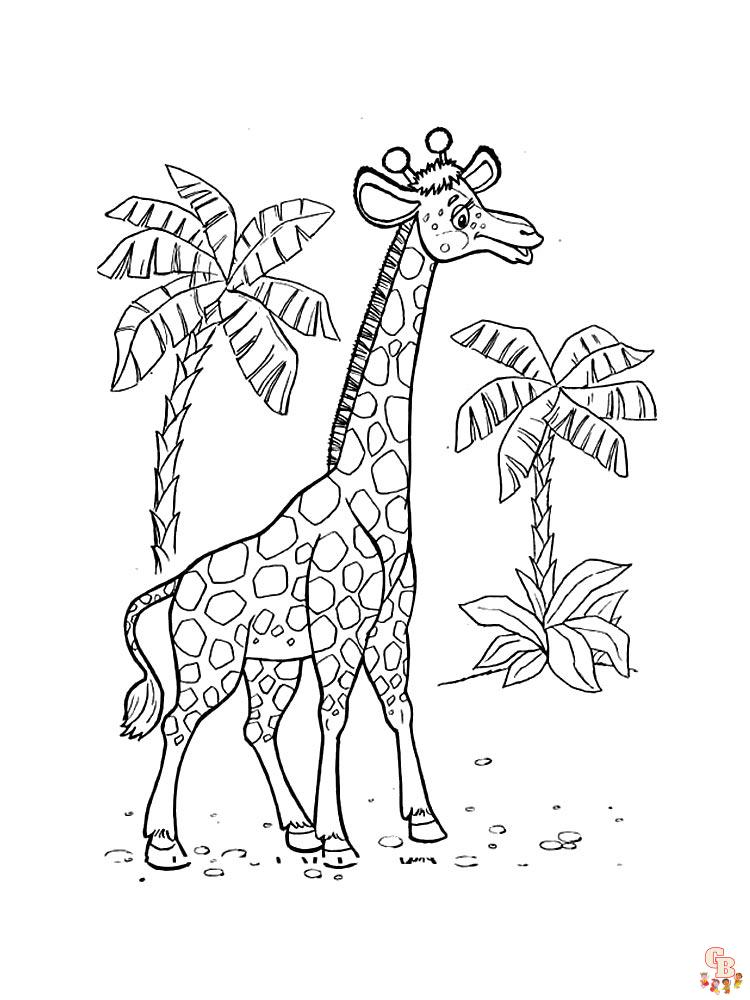Ausmalbilder Giraffe 19