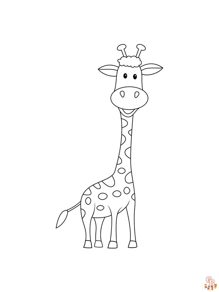 Ausmalbilder Giraffe 2