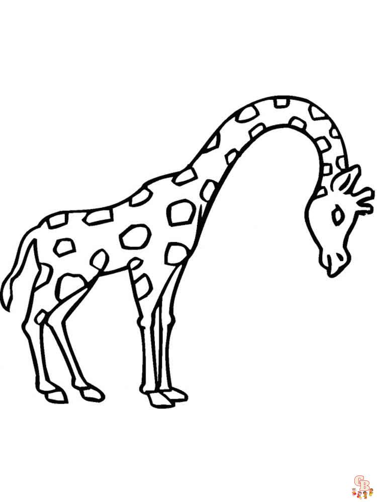 Ausmalbilder Giraffe 23