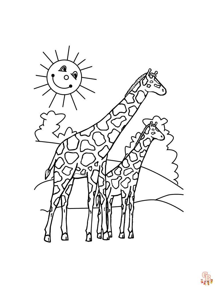 Ausmalbilder Giraffe 8