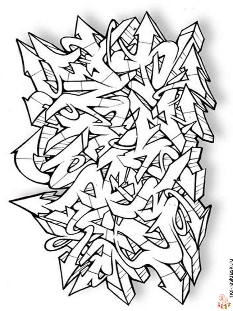 Ausmalbilder Graffiti 11