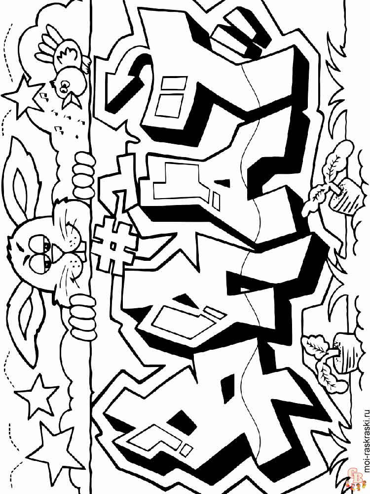 Ausmalbilder Graffiti 20