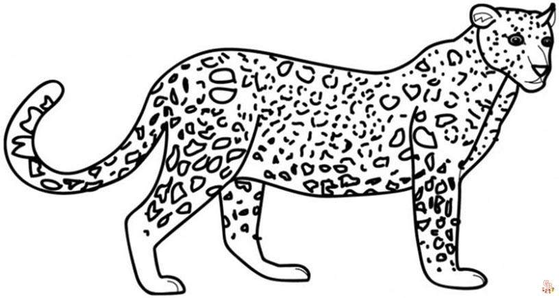 Ausmalbilder Leopard05