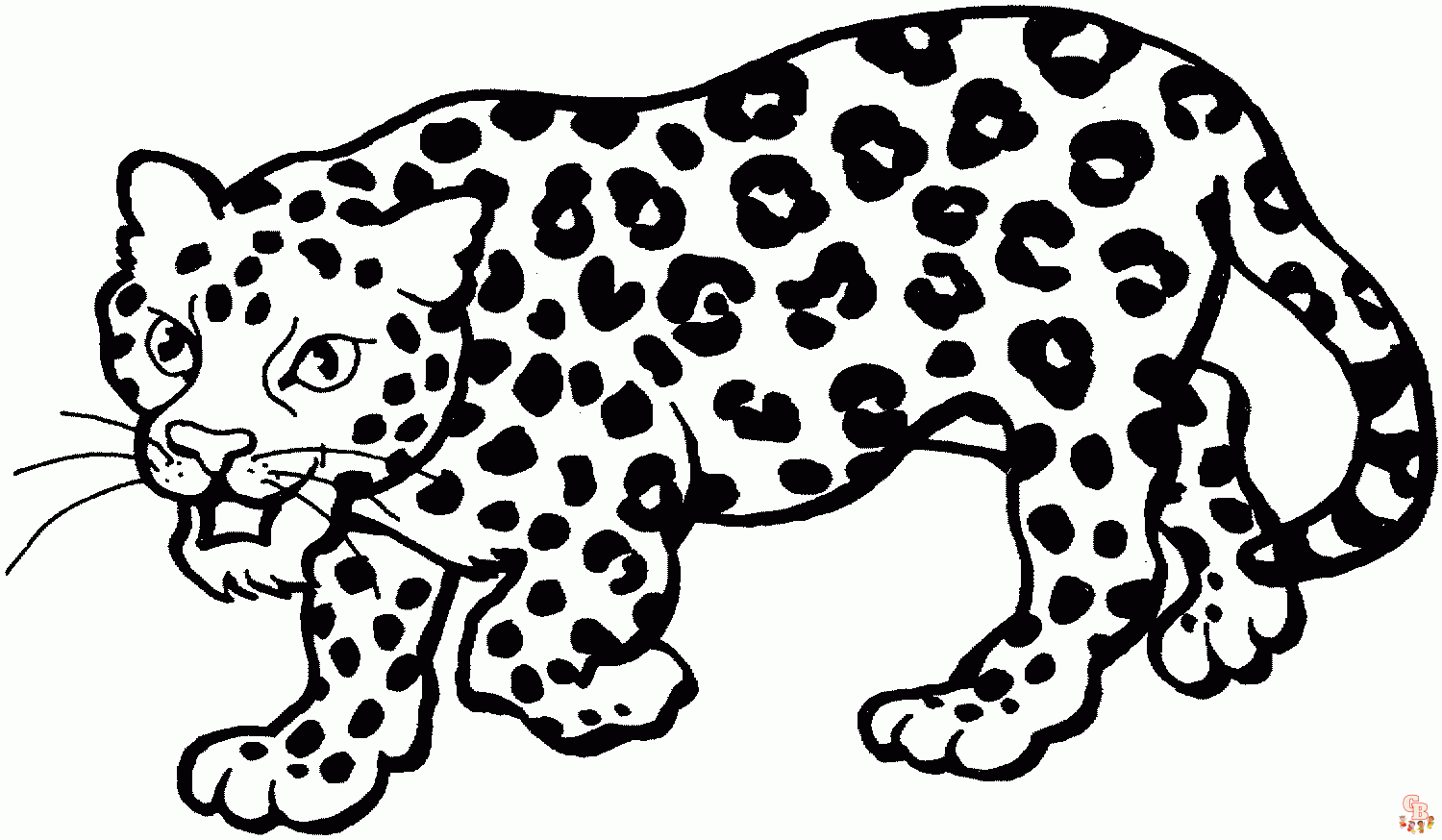 Ausmalbilder Leopard06