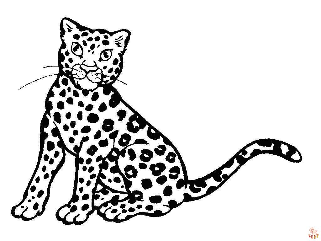 Ausmalbilder Leopard07