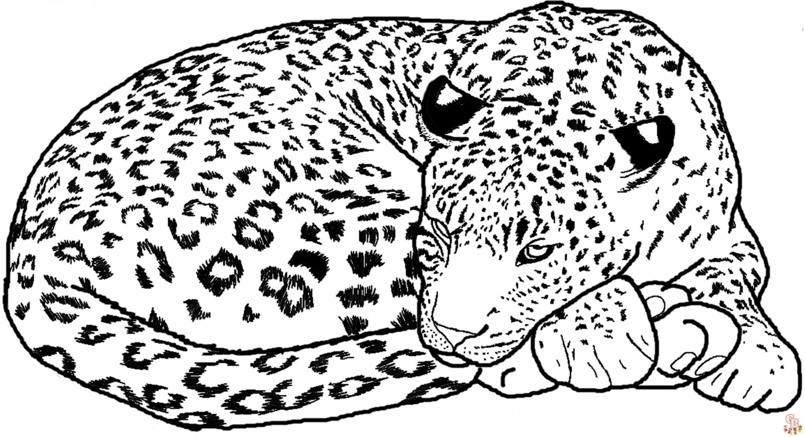 Ausmalbilder Leopard13