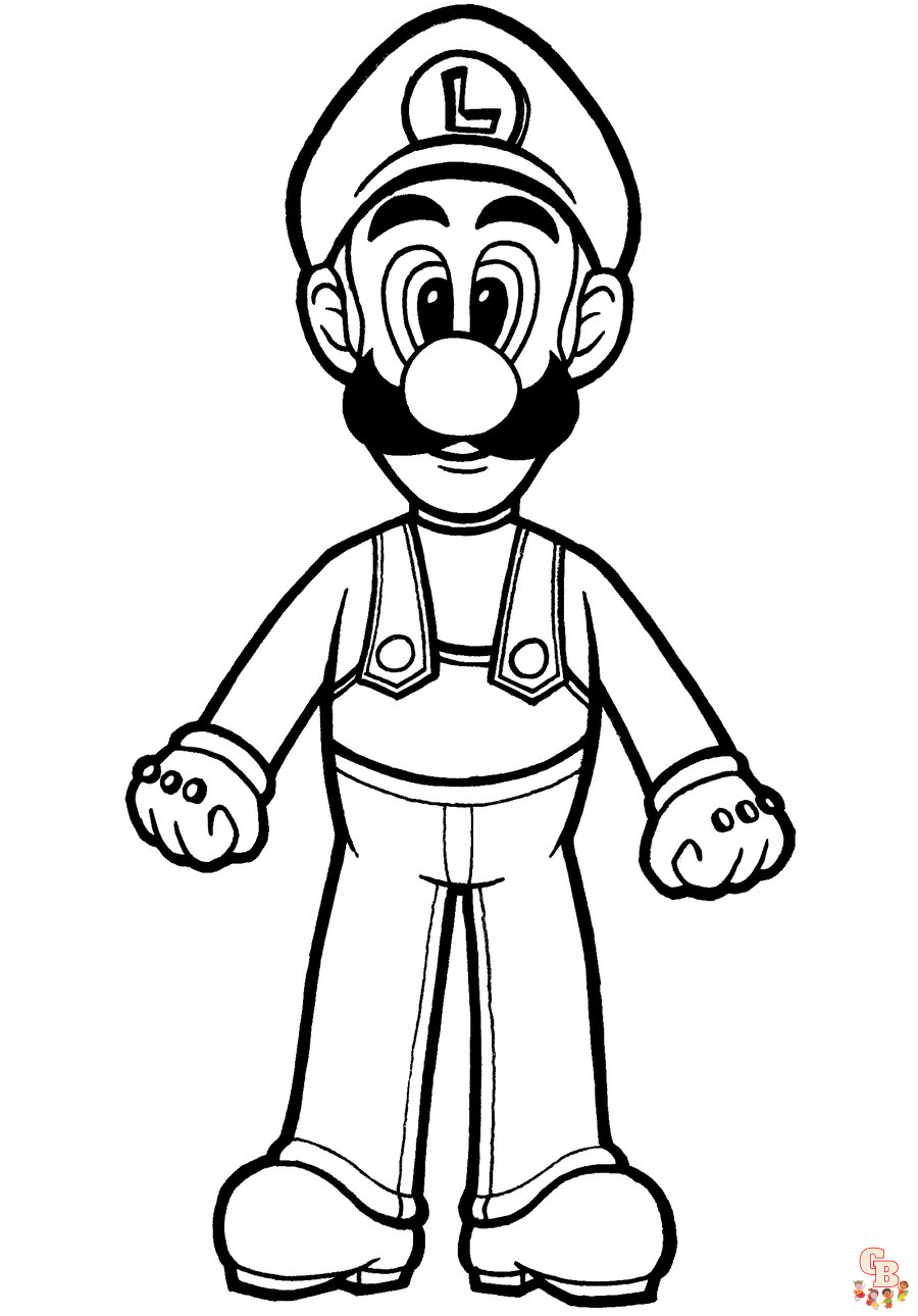 Ausmalbilder Luigi 2