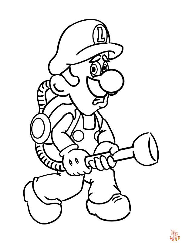 Ausmalbilder Luigi 3