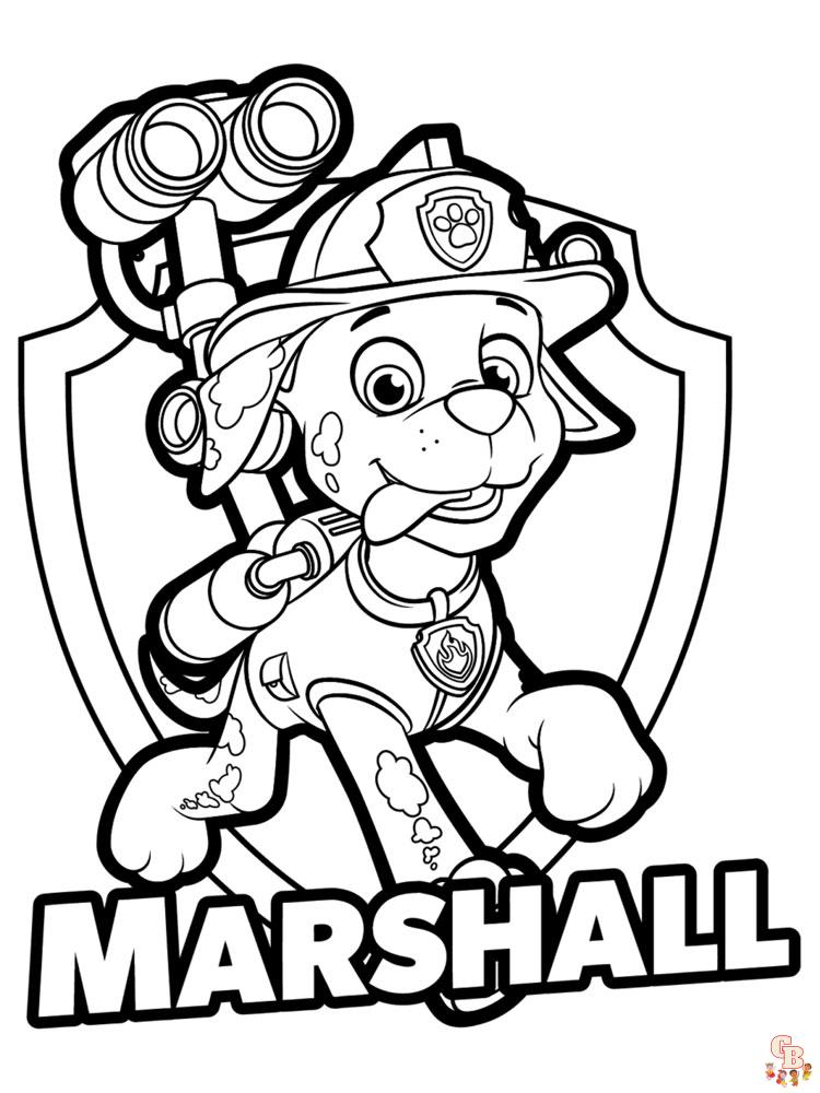 Ausmalbilder Marshall Paw Patrol 4