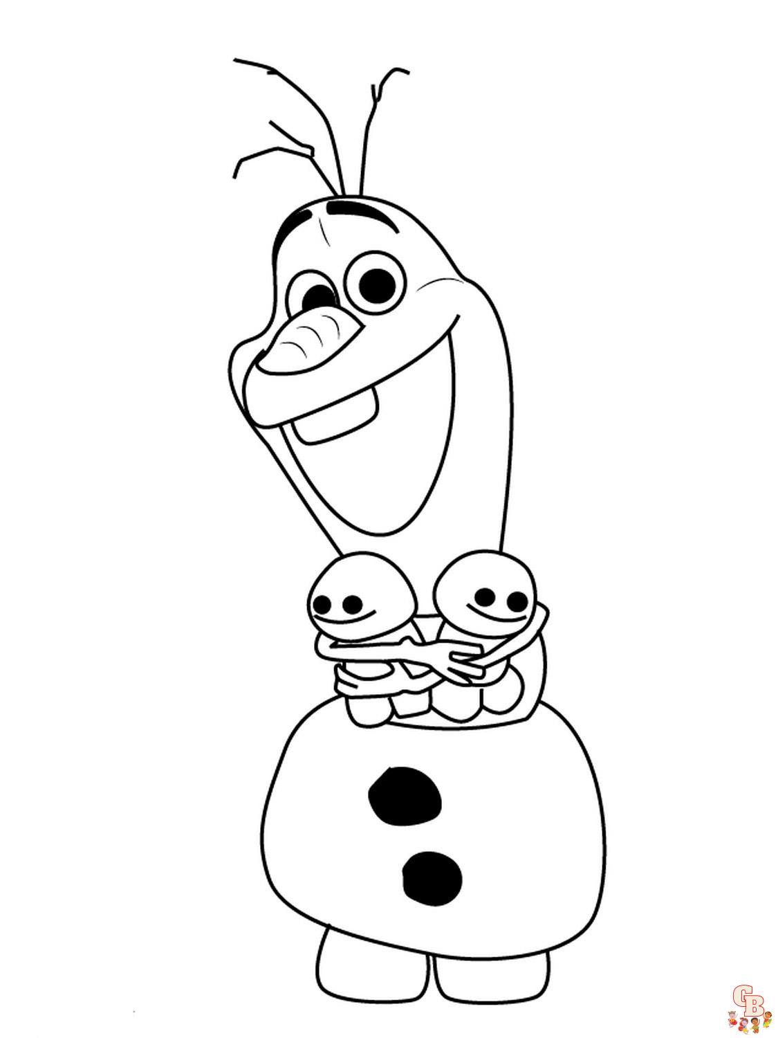 Ausmalbilder Olaf 10