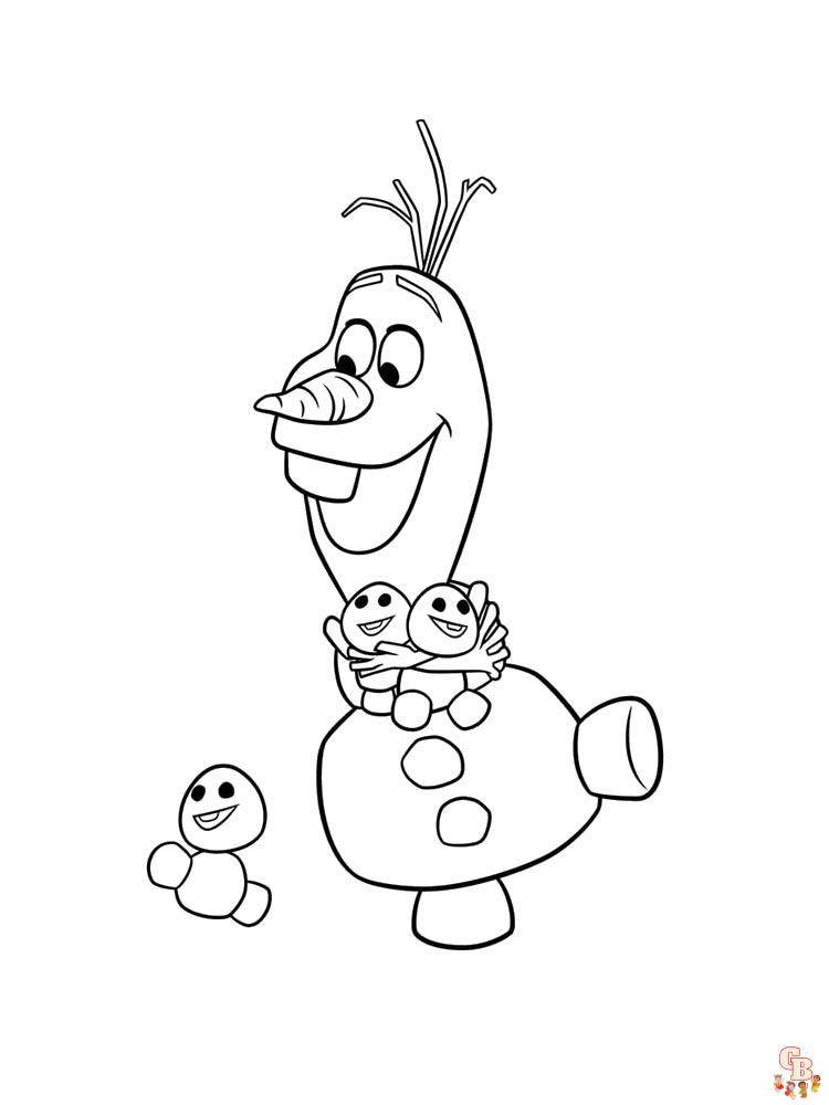 Ausmalbilder Olaf 4