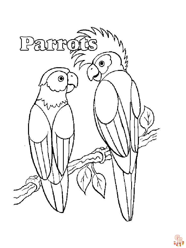 Ausmalbilder Papagei 16