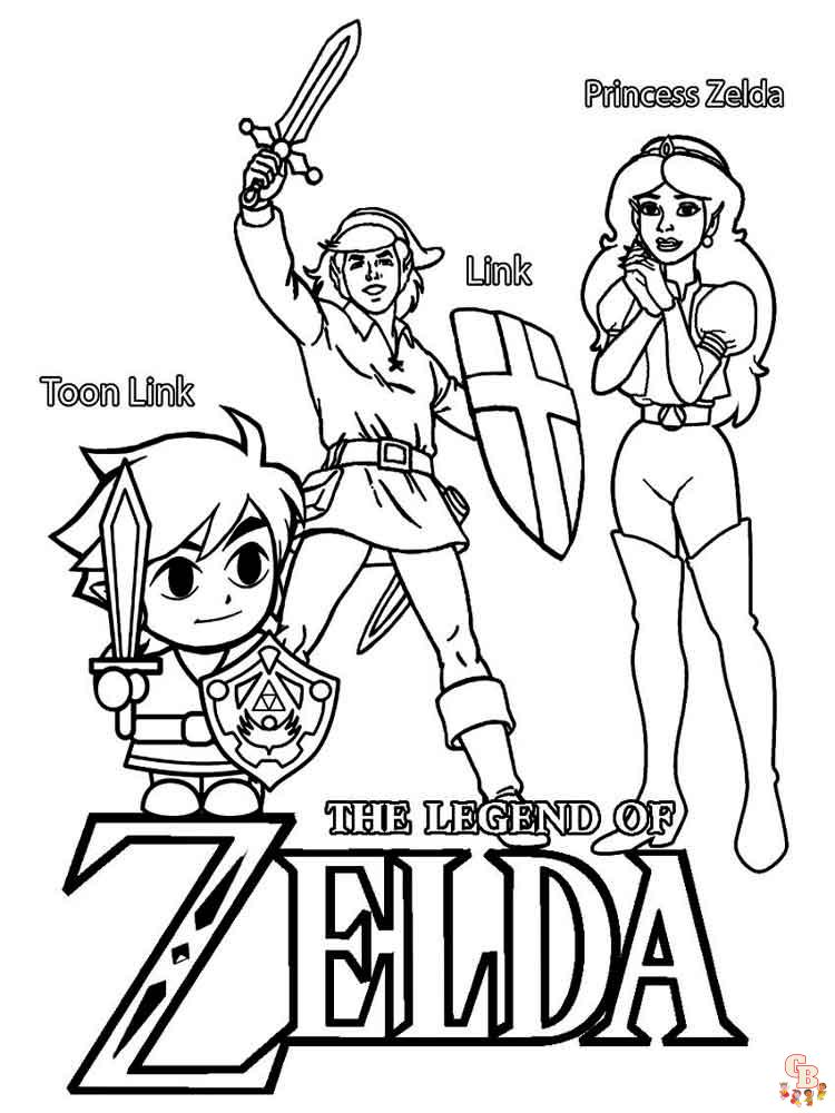 Ausmalbilder Zelda 3