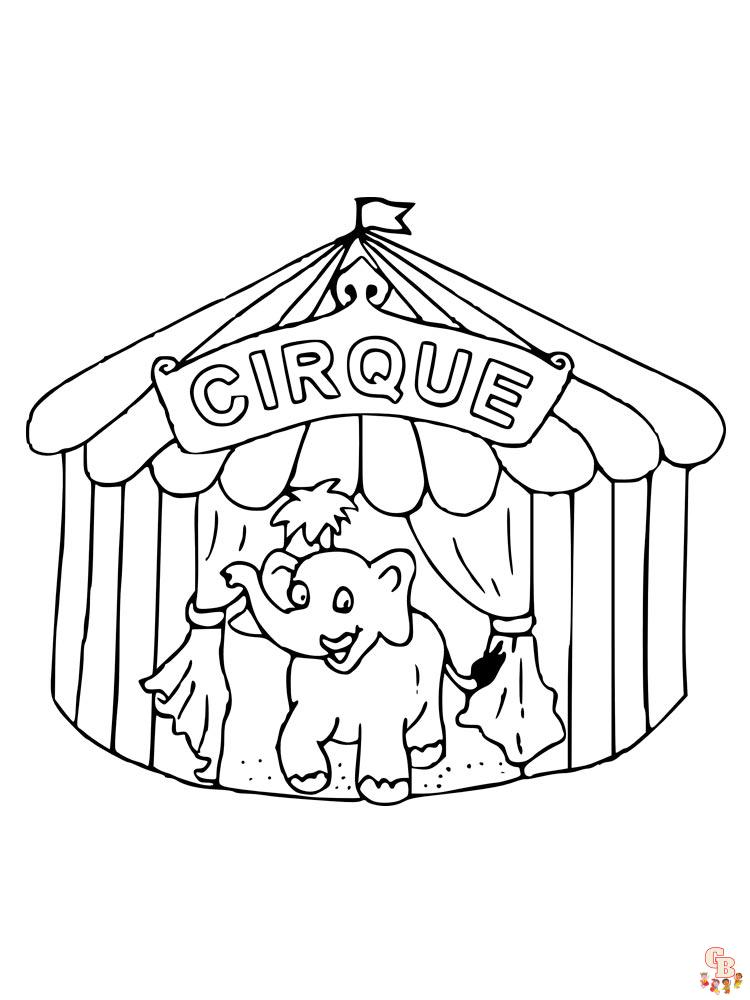 Ausmalbilder Zirkus 24