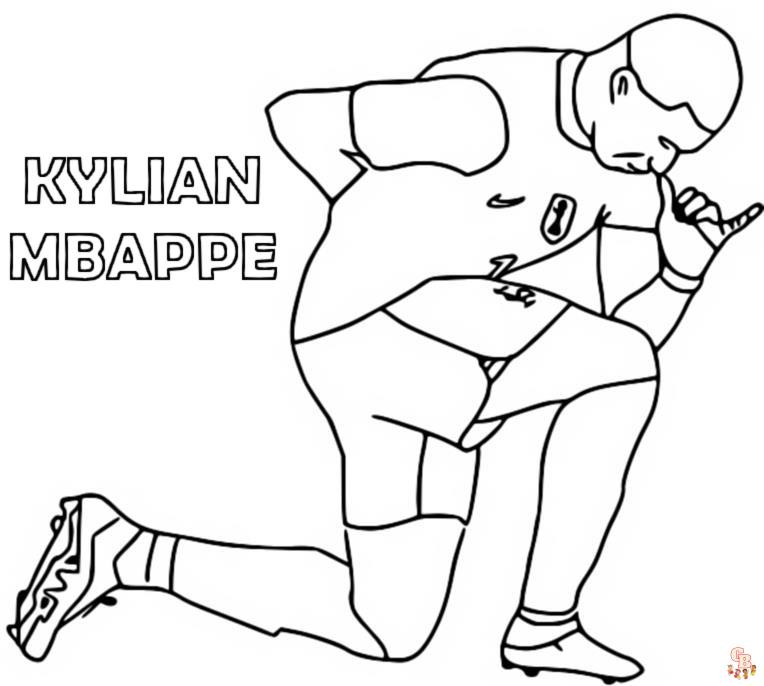 Kylian Mbappe Ausmalbilder 1