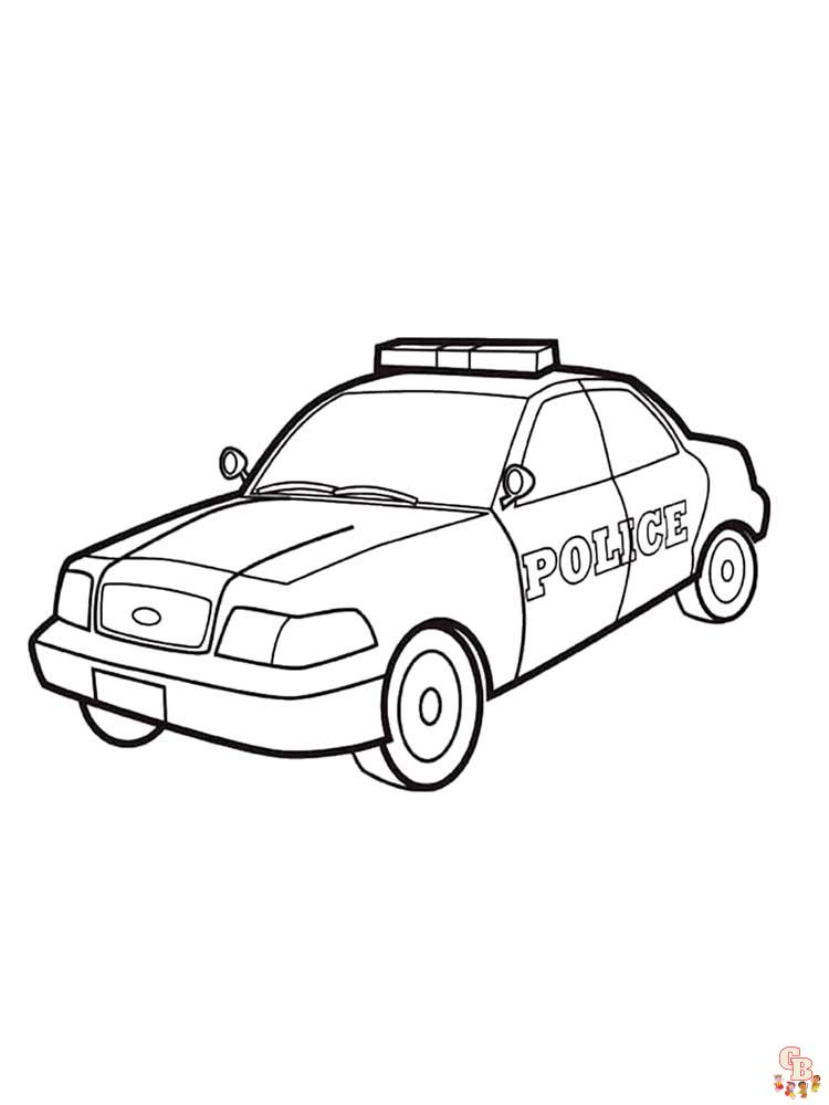 Polizeiauto Ausmalbilder 1