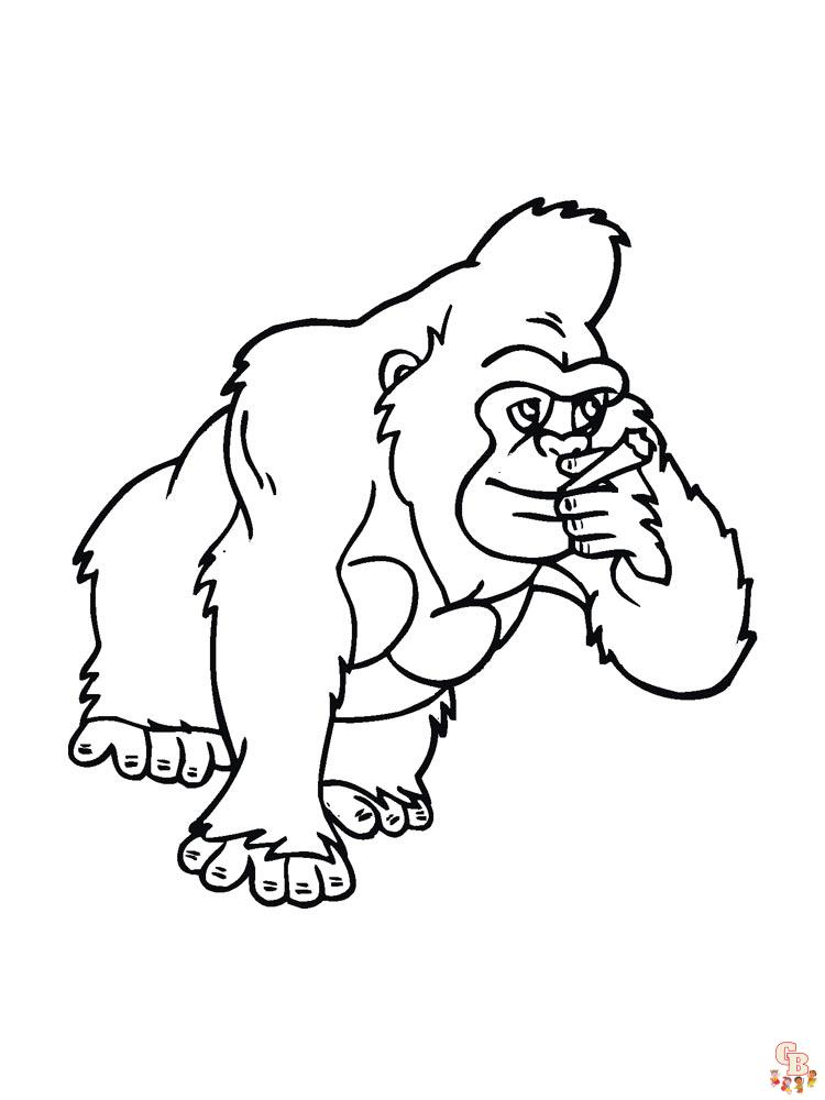 Ausmalbilder Gorilla 1