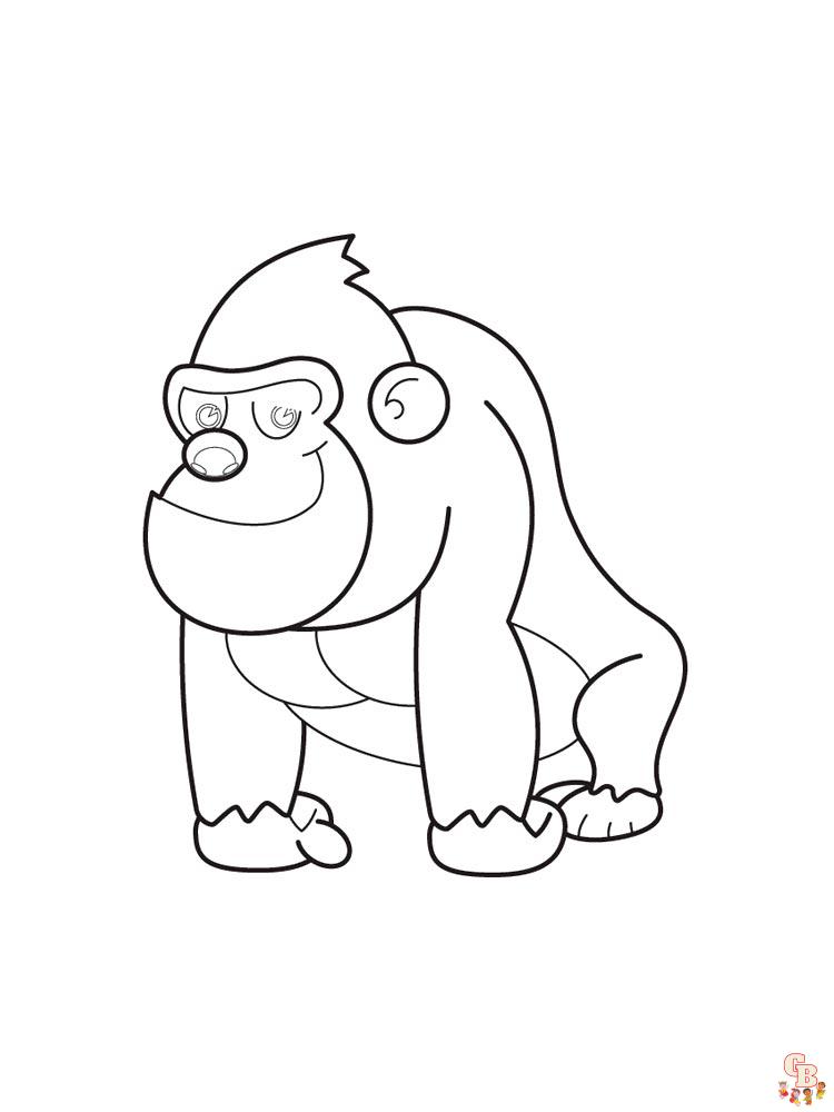 Ausmalbilder Gorilla 2