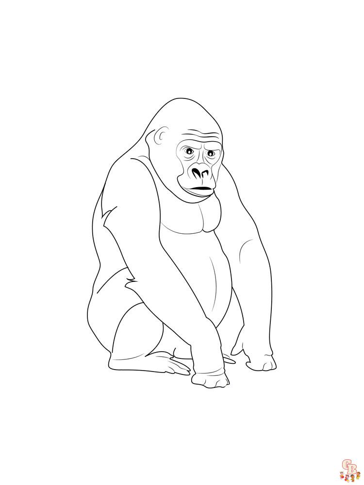 Ausmalbilder Gorilla 6